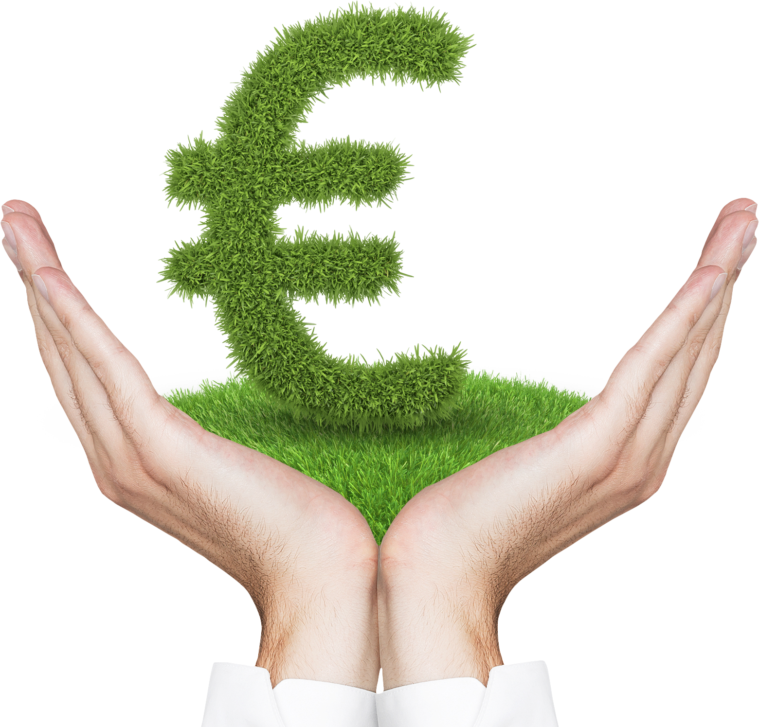 zelené euro v rukách
